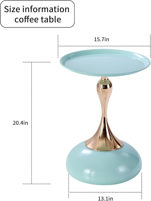 2-Pack Light Green Sleek Hourglass Side Table - Image 2
