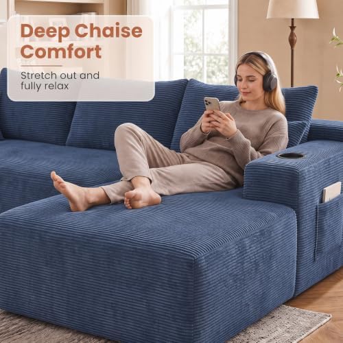 Yafylly 126" U Shaped Boneless Sectional Couch - Image 3