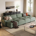 LINSY HOME 157'' Modular Sectional Sofa 4 Seat Couch Corduroy Cloud Couch by LINSYHOME