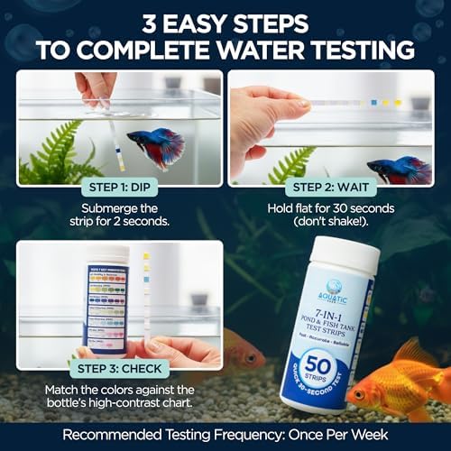 Pond Test Strips 7-in-1 – Fish Tank & Pond Water Testing Kit - Image 3