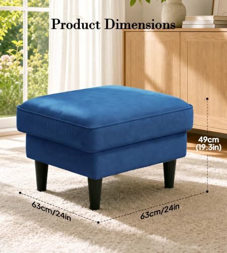 Welzona Velvet Ottoman - Image 2