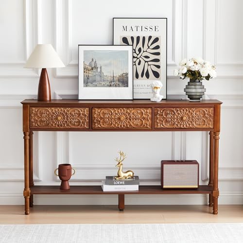 weselon 55.5" Carved Console Table - Image 6