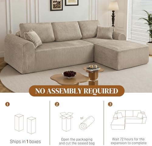 110" Boneless Cloud Sectional Couches - Image 4