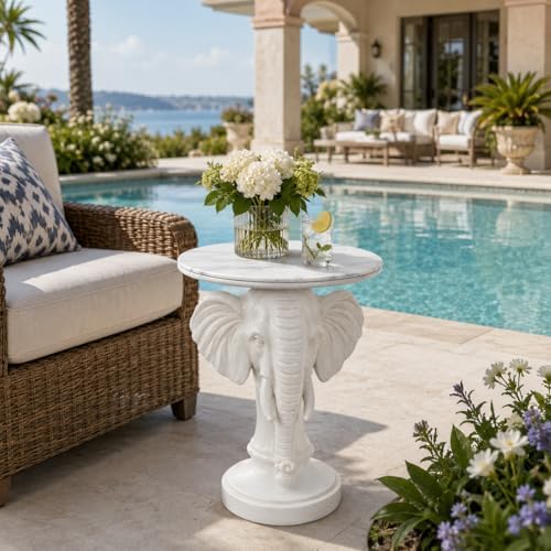 Elephant Head Accent End Table, Side Table - Image 4