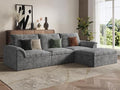 EASE MOOSE 115" L Shaped Boneless Couches, Cloud Modular Sectional Sofa by EASEMOOSE