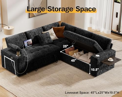 Vipbear 86" Modular Sectional Sleeper Sofa - Image 6