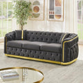 84.6" Mid Century Modern 3 Seater Chesterfield Sofa Couch by WINFORCE