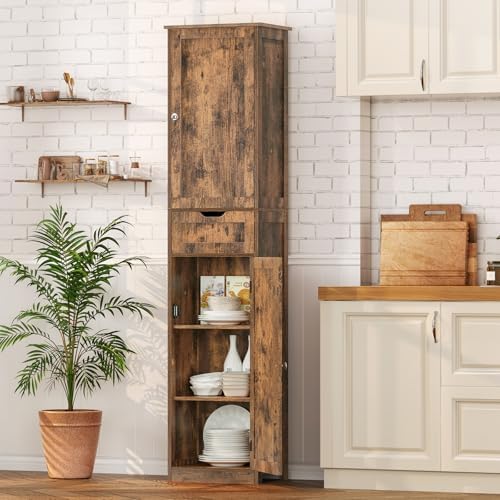 Iwell 66.9" Tall Bathroom Storage Cabinet - Image 6