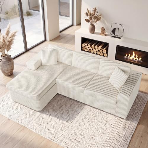 Shintenchi 103" Boneless Couch, L Shaped Modular Sectional Sofa - Image 7