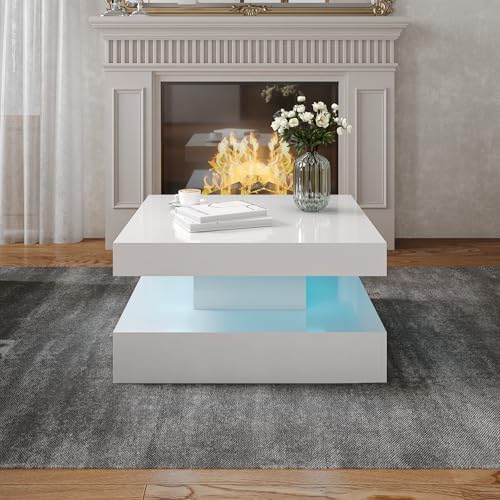 HedoAjim White LED Coffee Table - Image 6