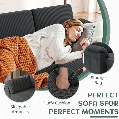 Vongrasig Convertible Sectional Sofa Couch, 3 Seat L Shaped Sofa - Image 4