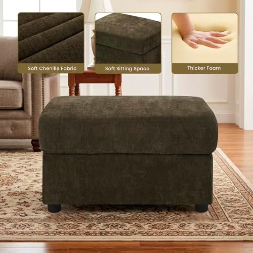 31'' Modern Chenille Ottoman for Sectional Sofa - Image 6