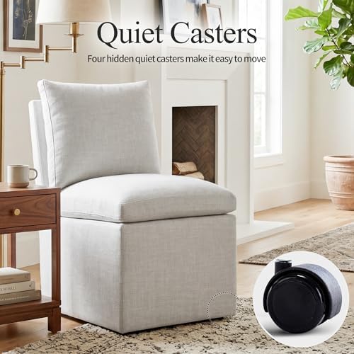 DUHOME Upholstered Armless Dining Chair - Image 4