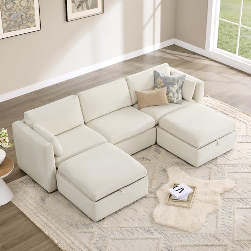 CHITA 112" Modular Sectional Sofa, 5 Seat Modular Couch by Unknown