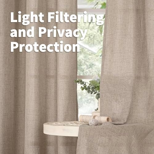 YoungsTex Extra Long Linen Curtains 108 Inch Length - Image 3