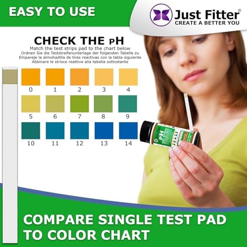 Just Fitter Alkaline Water pH Test Strips. Testing Kit - Image 3