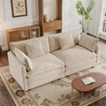 GNIXUU 76" Camel Loveseat Sofa Cloud 2 Seater Modular Couch by GNIXUU
