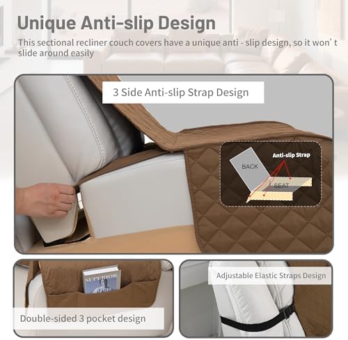 Waterproof Sectional Reclining Couch Covers L Shaped Recliner Sectional Sofa - Image 5