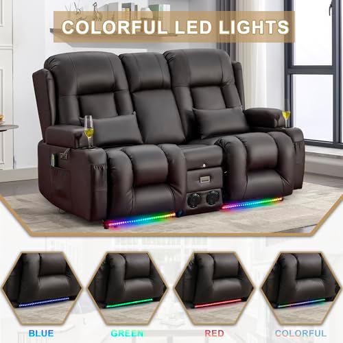 URRED Power Loveseat Recliner Sofa - Image 5