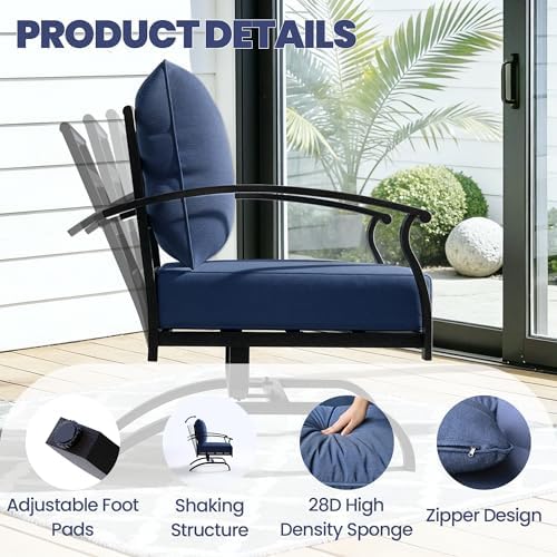 Kullavik 4 Piece Metal Outdoor Patio Furniture Set, Outdoor Sectional Sofa - Image 2