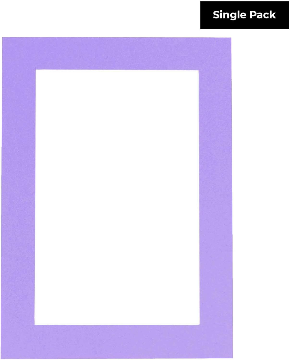 Poster Palooza 8.5x11 Mat Bevel Cut for 7x9 Photos - Acid Free Light Purple Precut Matboard - For Pictures, Photos, Framing - 4-ply Thickness