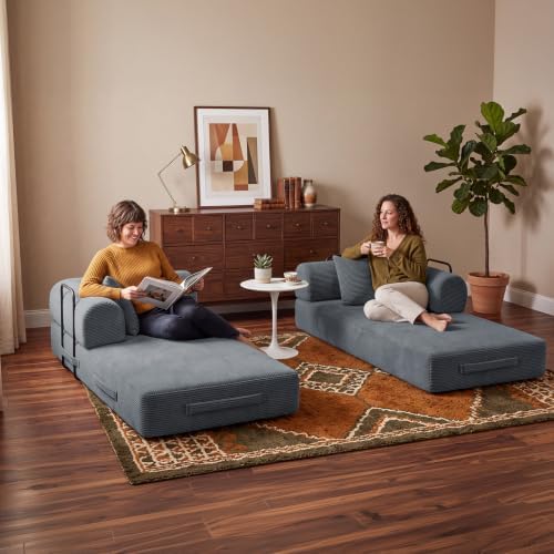 79" Memory Foam Sofa Bed, Convertible Futon Boneless Couch - Image 6
