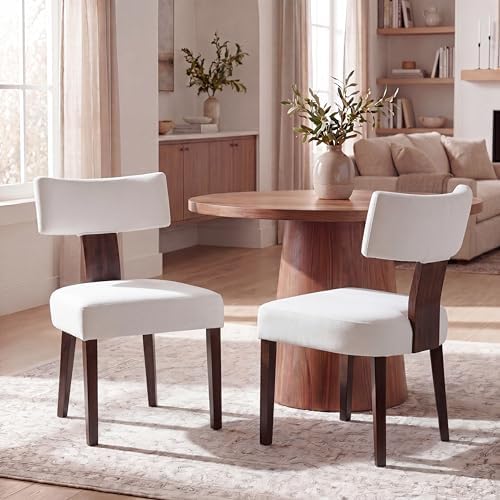 VESCASA Mid Century Modern Dining Chairs Set of 2, Upholstered Velvet Dining by VESCASA