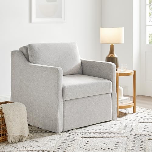 Serta Hawthorne 35" Slipcovered Convertible Accent Chair, Cot Size, Dreamcoil by SertaDreamConvertibles