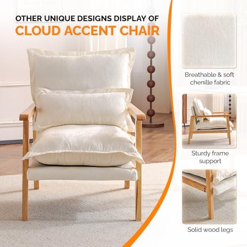VINGLI Mid-Century Modern Cloud Accent Armchair - Image 5
