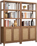 SICOTAS 71" Tall Rattan Bookshelf by SICOTAS