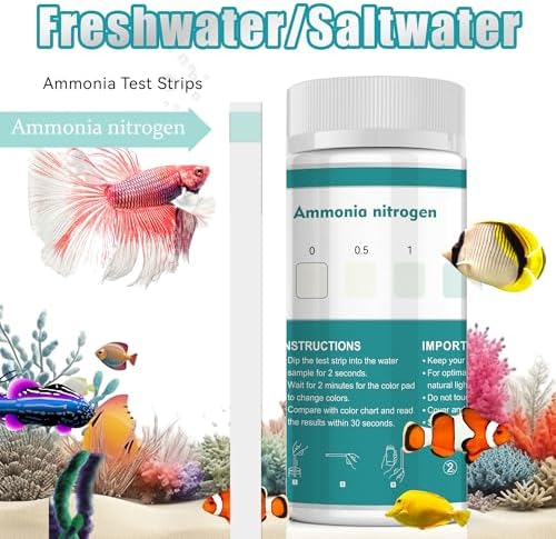 Ammonia Test Strips, 60 Strips Aquarium Test Kit - Image 2