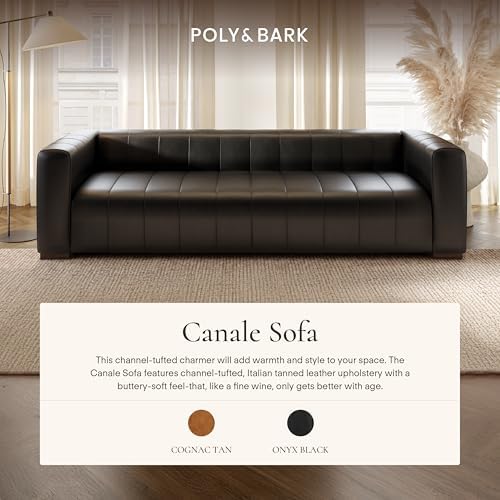 POLY & BARK Canale 99" Sofa in Onyx Black – Modern Living Room Couch - Image 3