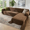 2 Pieces Sectional Couch Covers L Shaped Cover XL Coffee by Unknown