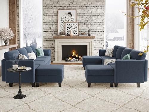 Mangodan Modular Sectional Sofa, 6 Seat Modular Sleeper Sofa Couch - Image 7