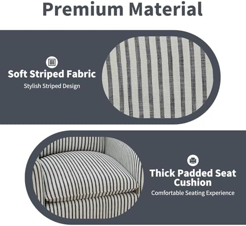 INZOY Swivel Accent Square Chair - Image 4