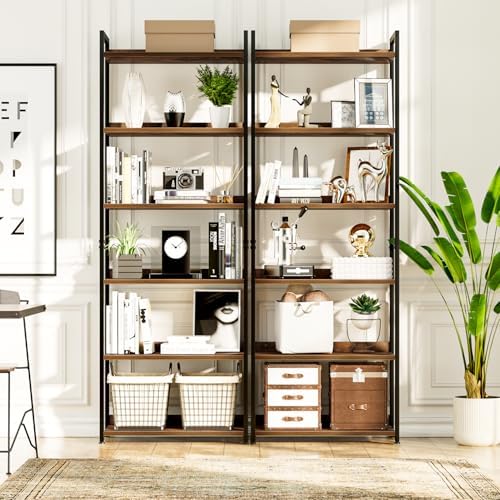 NUMENN Bookshelf, 6 Tier Freestanding Shelving Unit - Image 4
