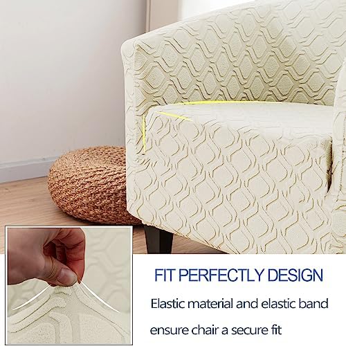 MIFXIN Tub Chair Slipcover 1 Piece Stretch Club Chair Cover Spandex Elastic - Image 5