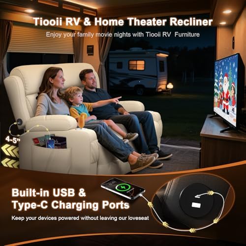 RV Loveseat Recliner Sofa, Wall Hugger Reclining RV Couch - Image 3