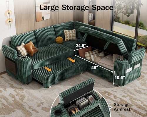 WEUP 86" Modular Sectional Sleeper Sofa - Image 5