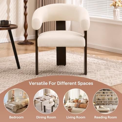 Modern Accent Chair, Barrel Armchair, U-Shaped Backrest - Image 6