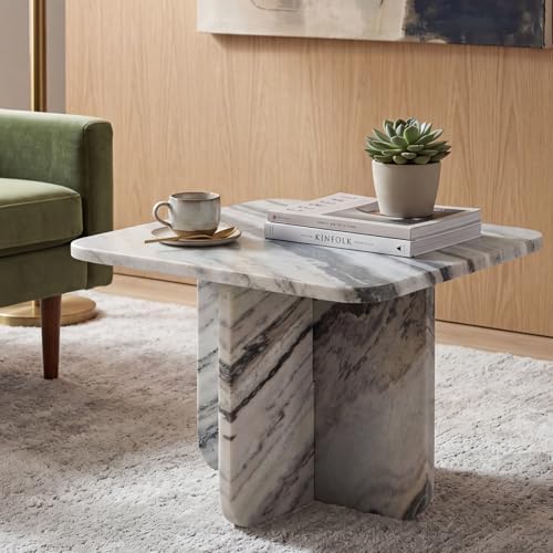 Signature Design by Ashley Baretton Marble Coffee Table, Square Nesting Design - Image 2