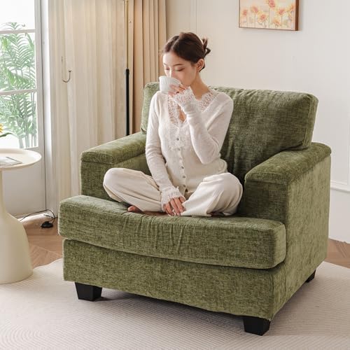 Rexulqo Oversized Accent Chair Set of 2, Armrest Organizer - Image 3