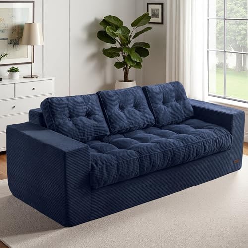 MAXYOYO Loveseat Sofa Couch, Upholstered Bean Bag Chair Cloud Seat by MAXYOYO