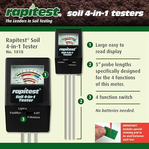 Luster Leaf 1818 Rapitest 4-in1 Soil pH/Moisture/Fertility/Light Tester - Image 5