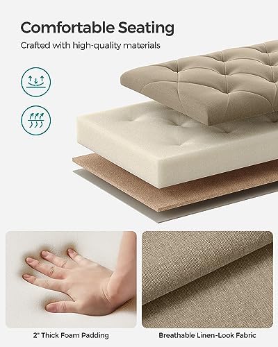SONGMICS Storage Ottoman Bench, Foot Rest - Image 5