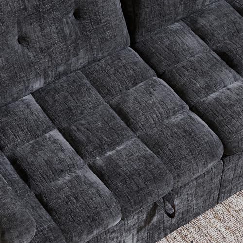 86'' Sleeper Sofa Bed with Side Table & Adjustable Backrest - Image 7