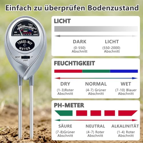 3 in 1 Soil Tester Soil Moisture Fertility pH Tester Soil Test Soil Moisture - Image 3