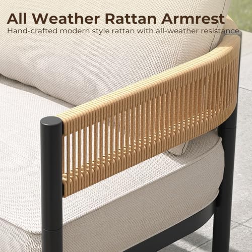 Gand Patio Outdoor Patio Furniture Loveseat, 2 Seat Sofa Set - Image 6