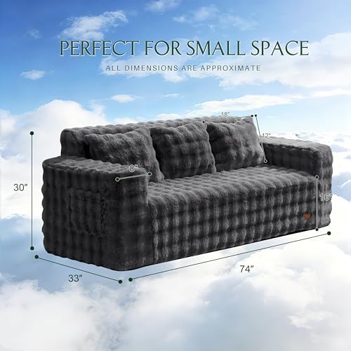 ZurNesfure Sofa Couch 3-Seater Boneless Sofa - Image 2