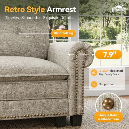 SUNSHINE VALLEY 150" Oversized Modular Sectional Couch L Shaped Living Room - Image 5